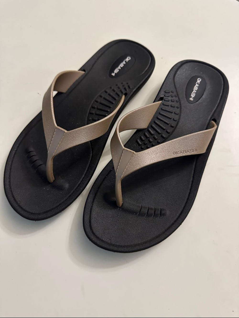 Okabashi Shoes Okabashi Breeze Women's Flip Flops Gold Medium